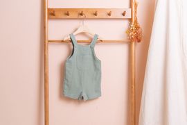 [BEBELOUTE] Bebe Overall (Mint), All-in-One, Short Dungarees for Infant and Baby, Cotton 100% _ Made in KOREA